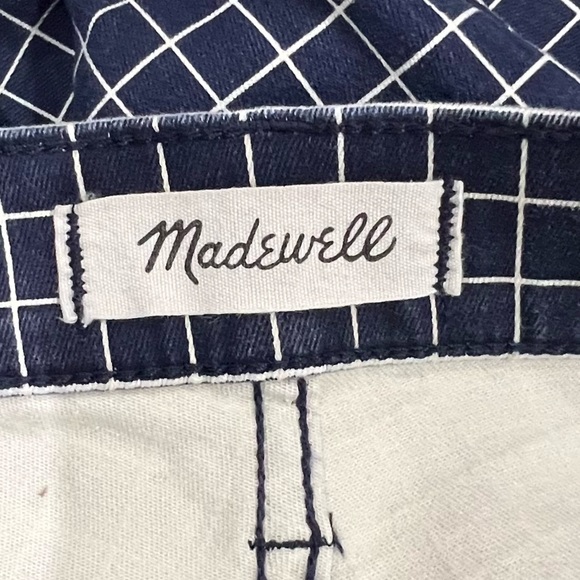 Madewell 9" High Rise Skinny Windowpane Plaid Jeans Size 24 Women’s - Picture 2 of 6